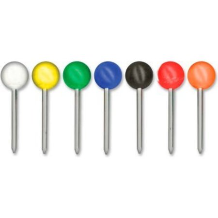 GEM OFFICE PRODUCTS Gem Office Products Spherical Head Map Tack - 0.38" Length - 250 / Box - Assorted MTA250